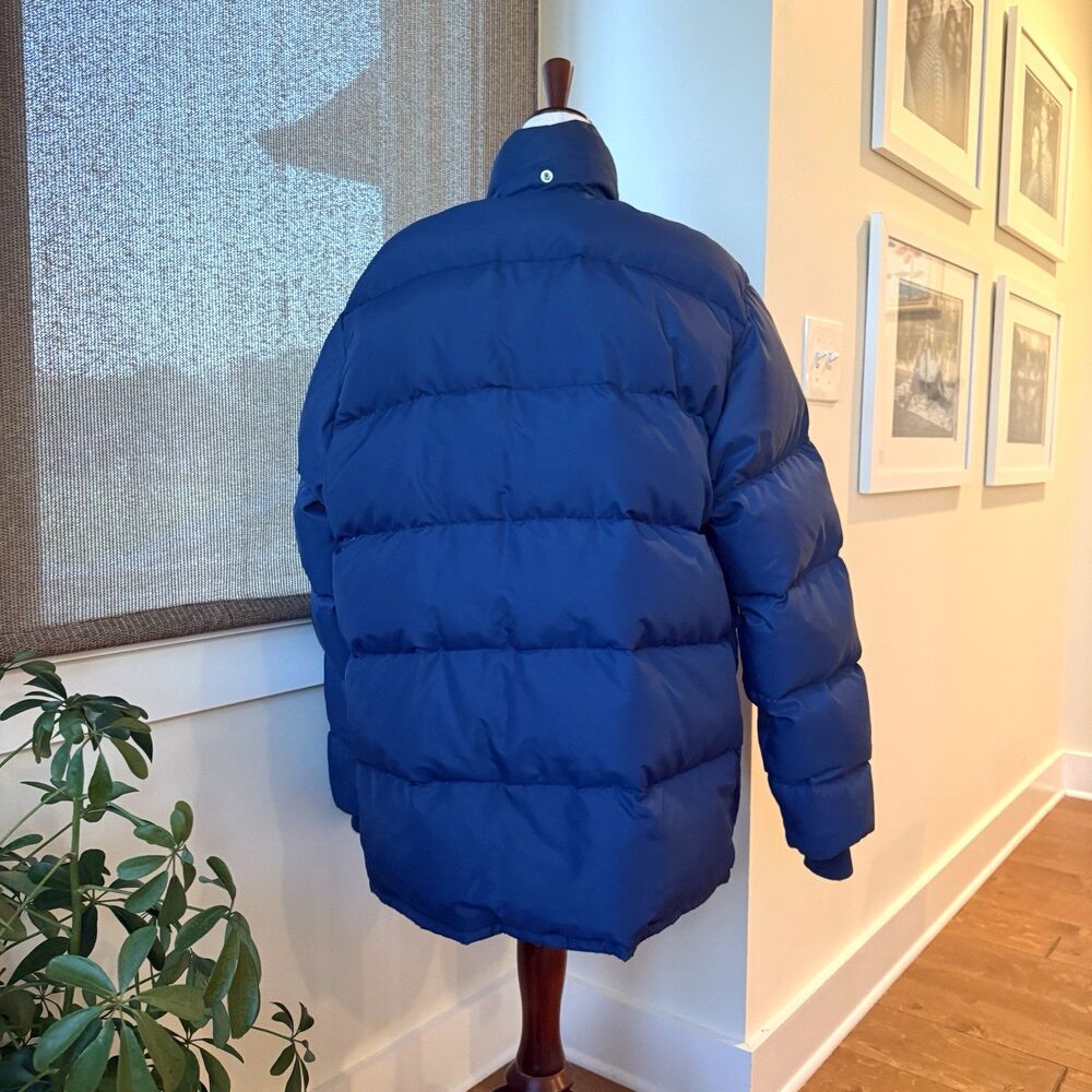 VINTAGE Frostline Mens Large Puffer Coat Blue Down Ski Parka Outdoors Hiking - Picture 2 of 7
